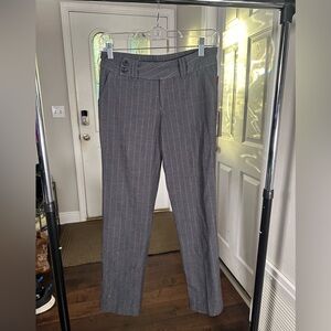 Grey with Brown pinstripe trousers